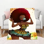 Покрывало мягкое одеяло легкое Фланелевое флисовое племенное Африканское черное женское сексуальное для кровати, дивана, кресла, офиса 59 дюймов x 86 дюймов