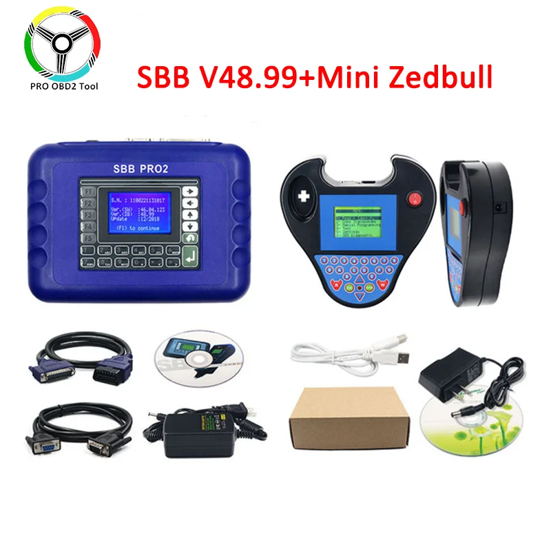 Новейшая модель SBB Pro2 V48.99 V48.88 V46.02 Мини Zedbull Auto программатор ключей 48 99 88 Zed Bull