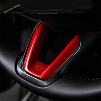 steering wheel decoration cover trim fit for mazda 2 3 6 cx 3 cx 5 2017 2022 red carbon fiber abs auto accessories