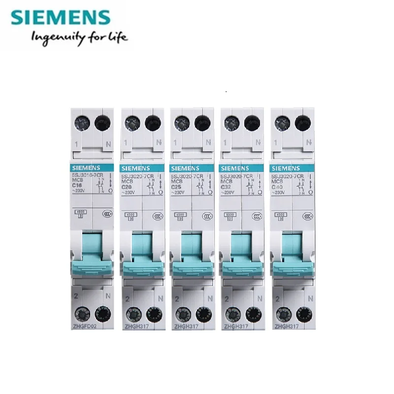 

Миниатюрный автоматический выключатель Siemens 4500 A 5SJ30 TYPE C 1P + N 10A 16A 20A 25A 32A 40A 5SJ30 **-7CR