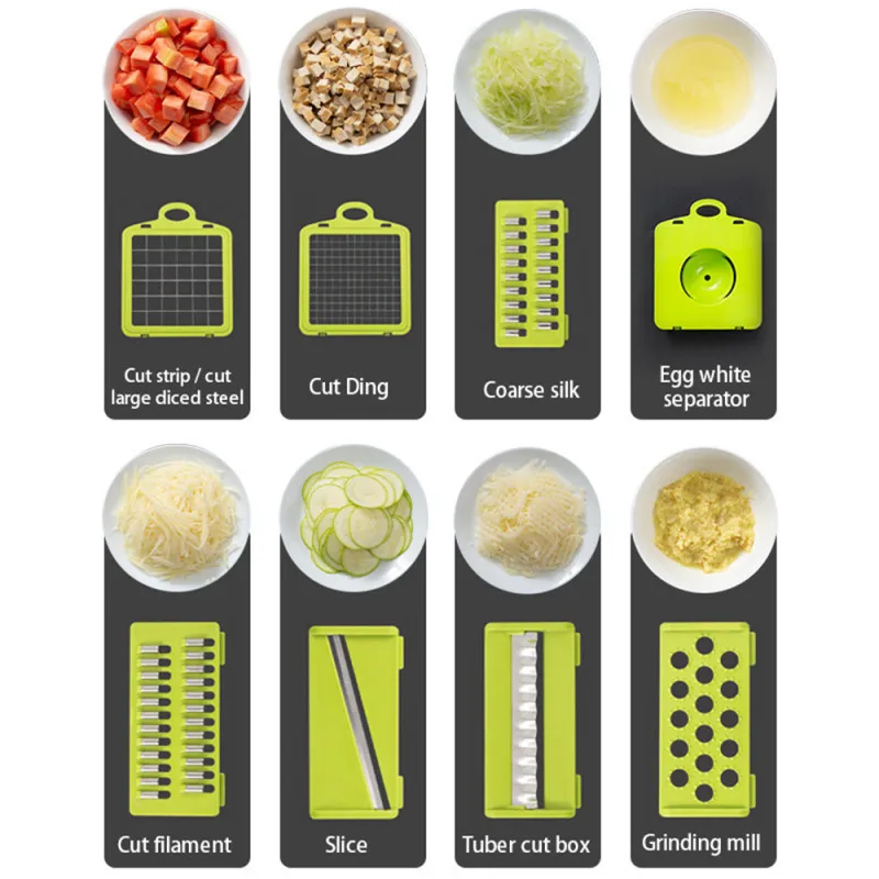 

MultiFunction Vegetable Cutter Mandoline Slicer Fruit Potato Peeler Plastic