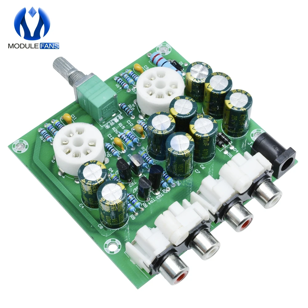 DIY Kit AC 12 В 6J1 пробки Fever Предварительный усилитель предусилитель AMP Предварительный усилитель доска наушников буферный модуль стерео потенциометр клапан