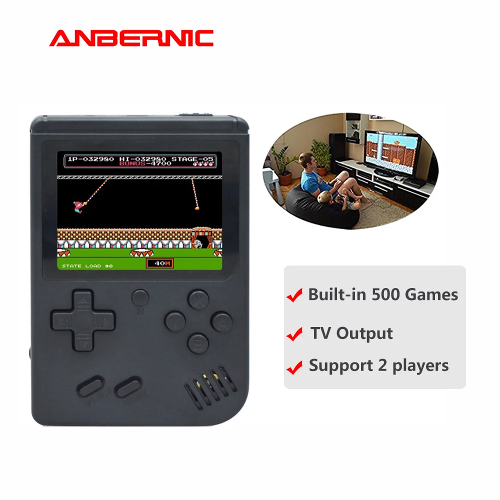 Консоль для видеоигр ANBERNIC BittBoy Version ретро игры ручной игровой плеер Мини ТВ 8 бит 500