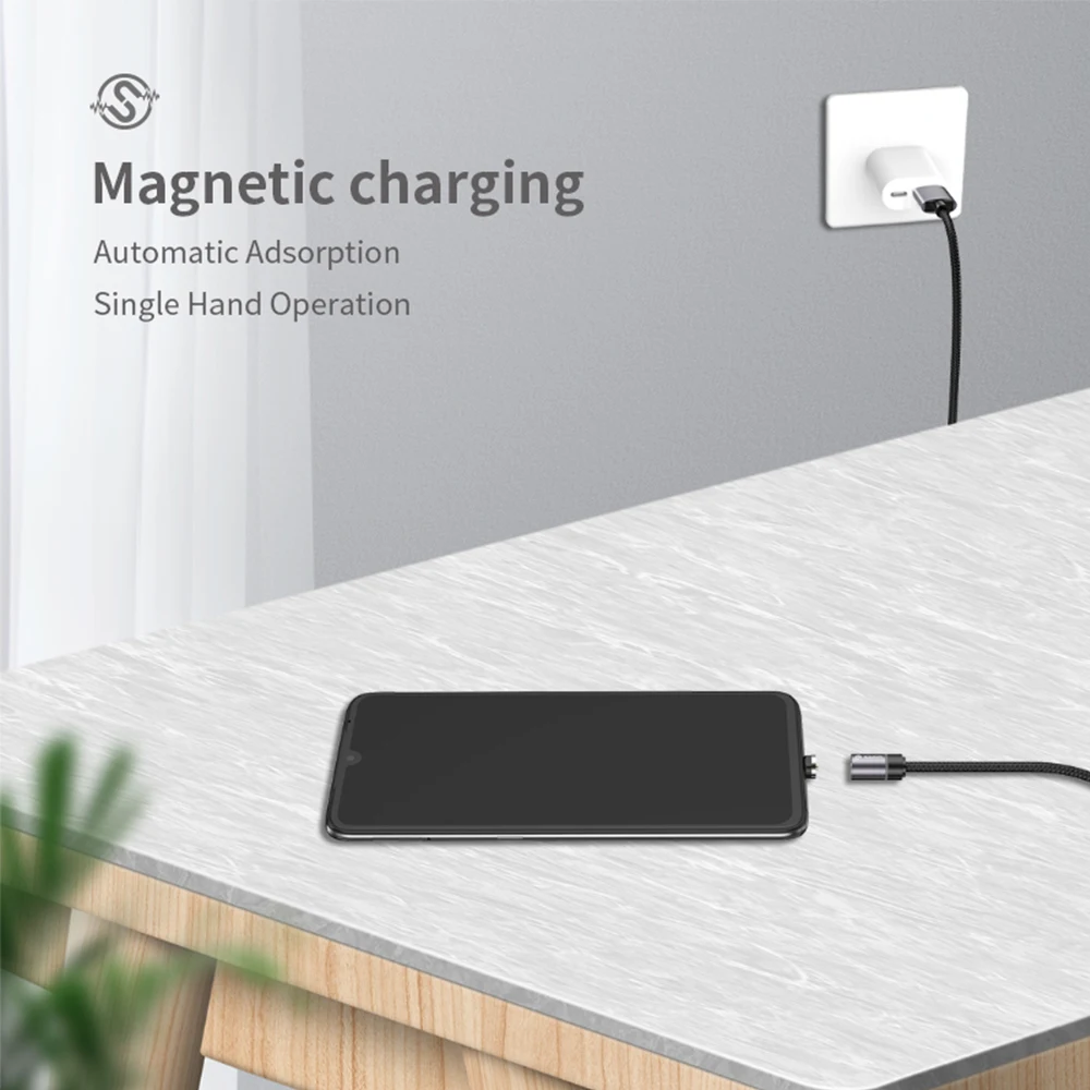 Магнитный usb кабель Wsken для зарядки USB C Type iphone зарядный Micro Samsung мобильный телефон