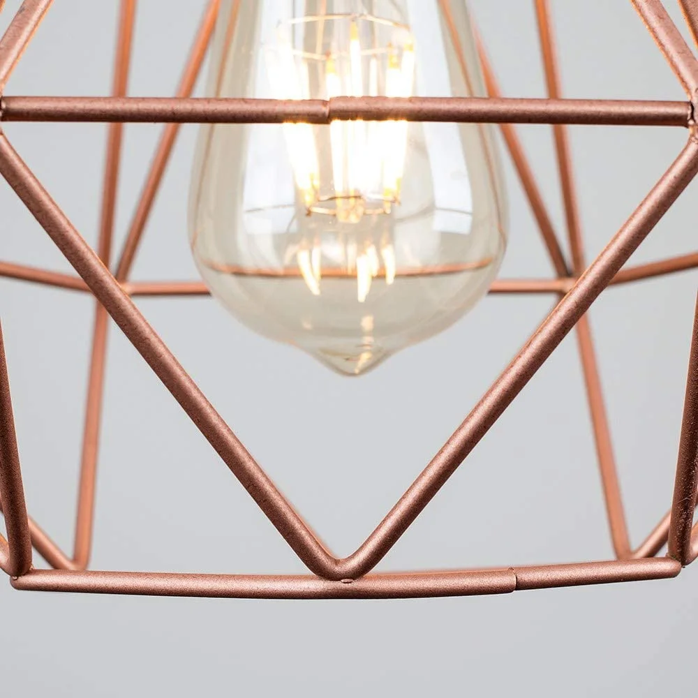 Ретро стиль медная металлическая корзина клетка Потолочный подвесной