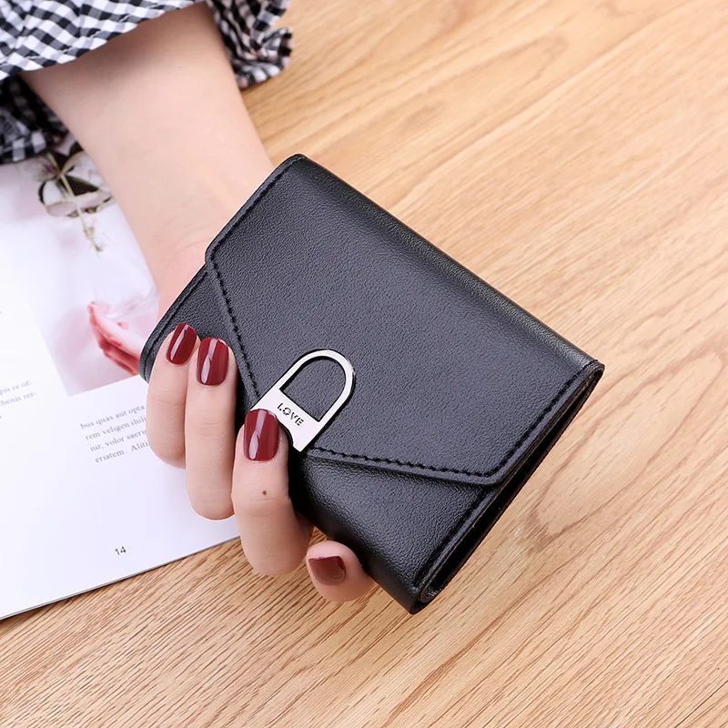 2019 высококачественный Женский кошелек из искусственной кожи с металлическим