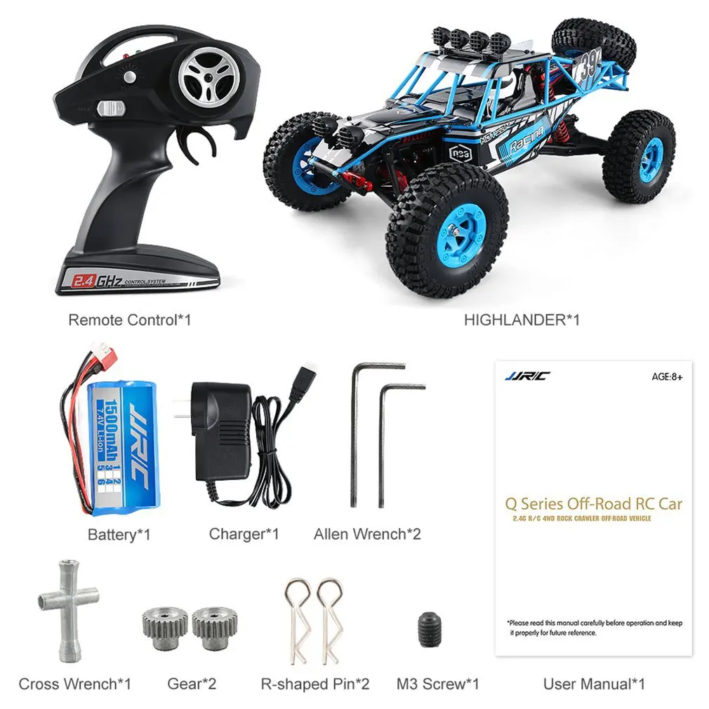 JJRC Q39 RC автомобиль HIGHLANDER 1:12 4WD RC пустынный грузовик RTR 35 км/ч быстрая скорость с высоким крутящим моментом Servo 7,4 В 1500 мАч LiPo внедорожник игрушки