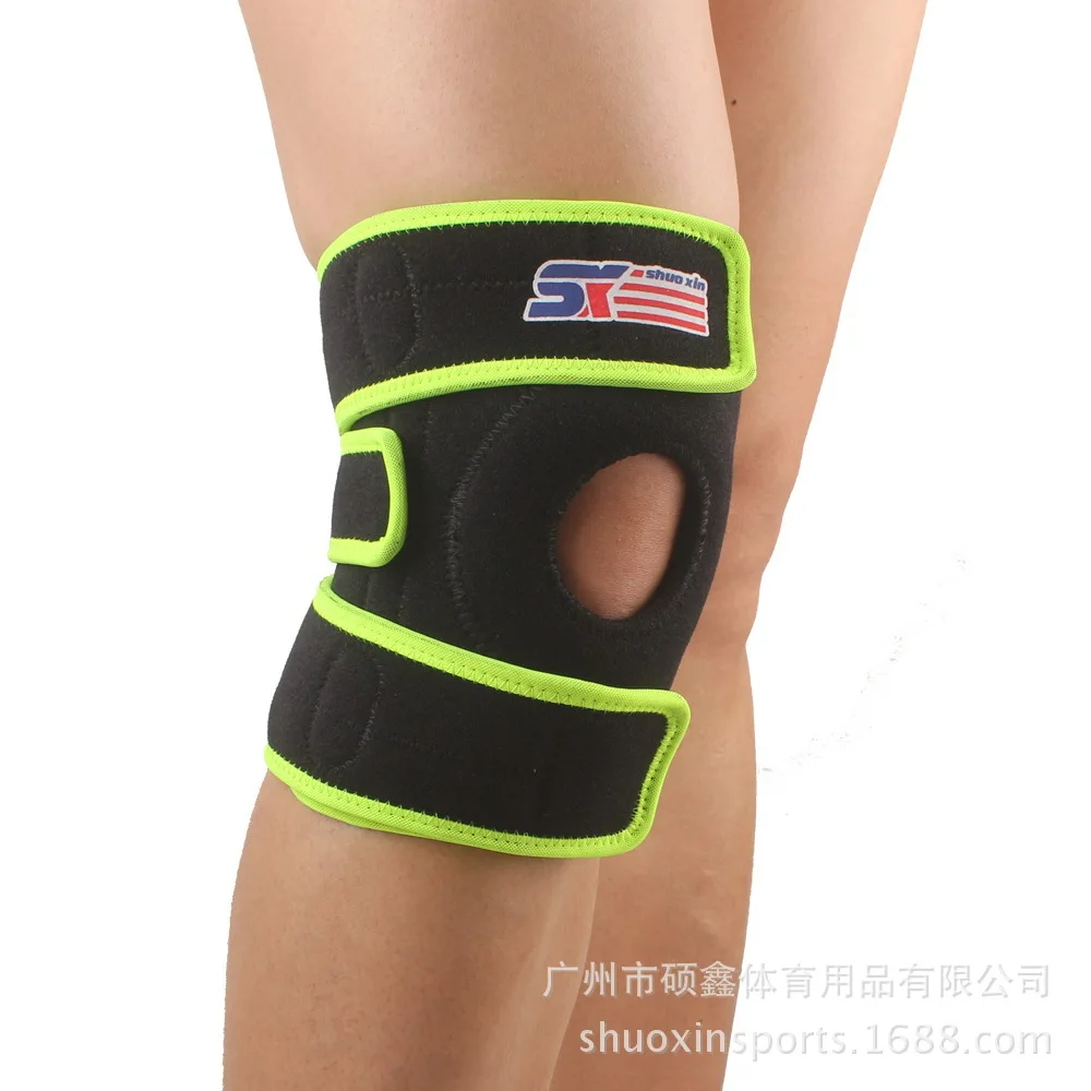 

Регулируемые лямки силиконовые версия 2 спортивных штанов на весну; Защищающие колени SX619-G зеленого и черного цвета в одном комплекте