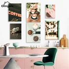 Кофейные красочные чашки, Картина на холсте, любовь, кофе, неоновая вывеска, холст, плакат, печать, одна картина на стену, украшение для дома, кафе, бара