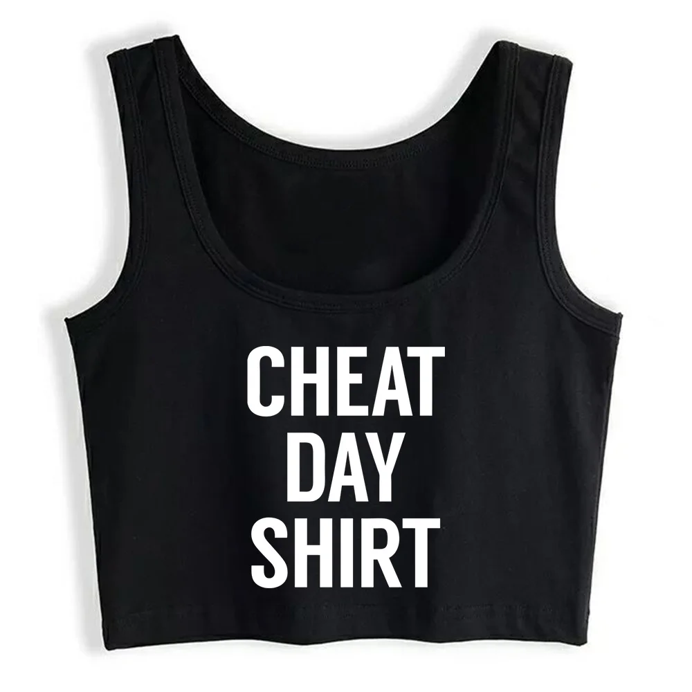 

Crop Top Women Cheat Day Gothic Harajuku Grunge Emo Tank Top Female Clothes