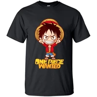 one piece wanted japanese anime luffy cotton t shirt vintage cool fun t shirts retro funny short sleeve top men rock tshirt
