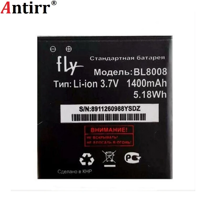 

3,7 V 1400mAh BL8008 Аккумулятор для fly BL8008 мобильный телефон в наличии
