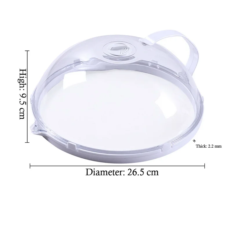 

Plastic Food Anti-Sputtering Cover With Handle Heat Resistant Lid Sealing Cover Oil-proof Microwave Oven Cover Dropshipping