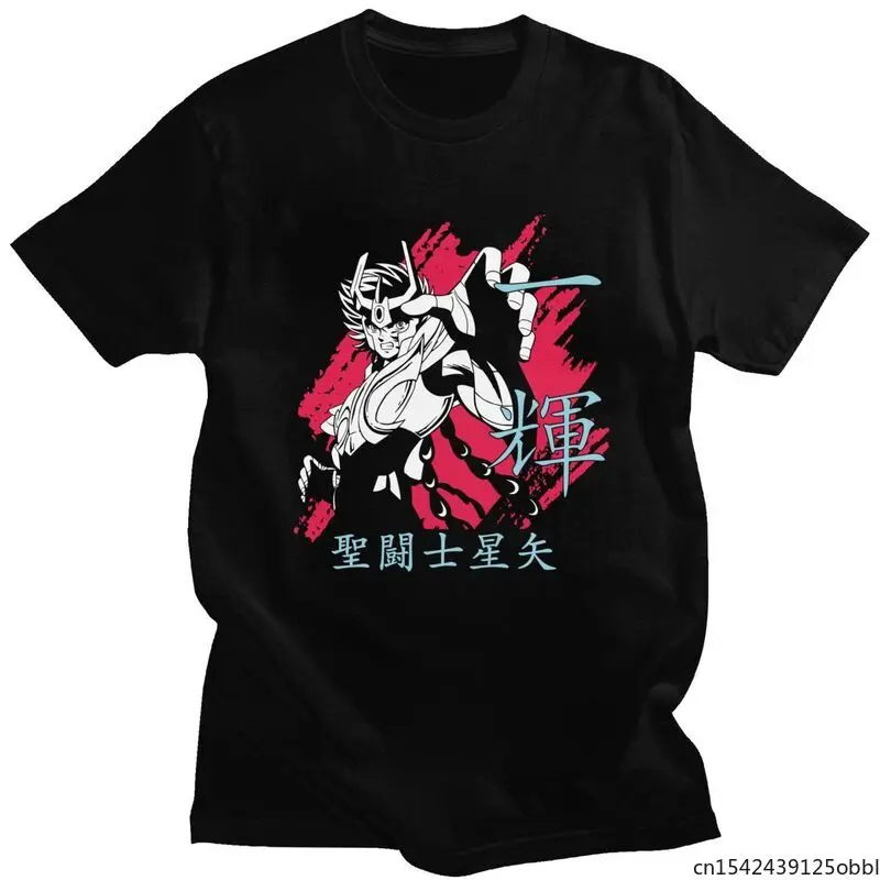

Ikki Saint Seiya T Shirt Men Knights of The Zodiac Fashion Clothes Short Sleeved Fashion Plus Size M-5XL