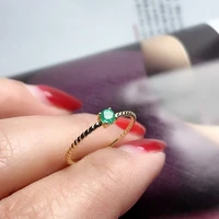 100 natural emerald ring for daily wear 3mm round emerald silver ring 925 sterling silver emerald jewewlry