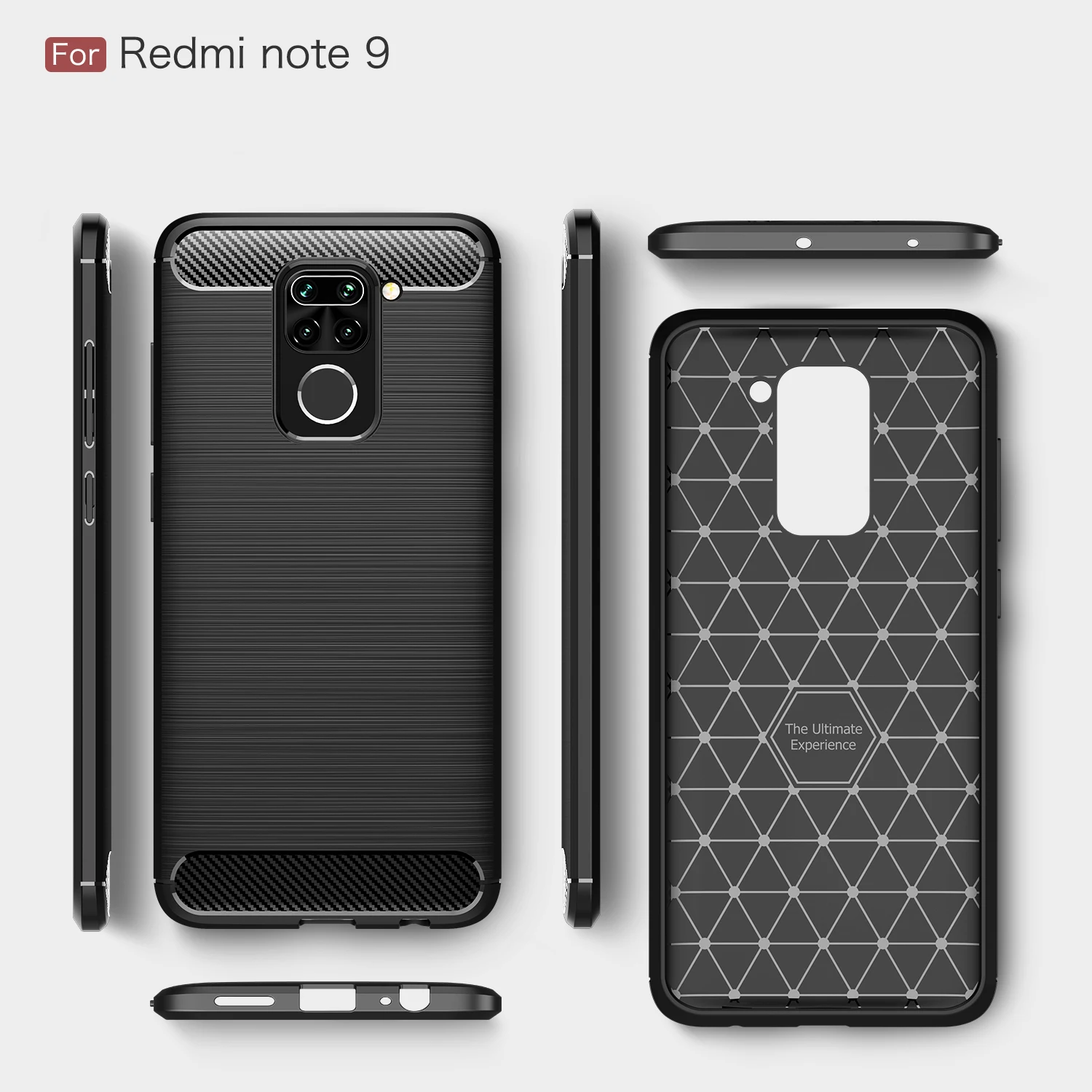 

Shockproof Carbon Fiber Phone Case For Xiaomi Redmi Note 9A 9 9C 9S 9T Pro Max Prime Power Softness Anti-fall Protection Cover