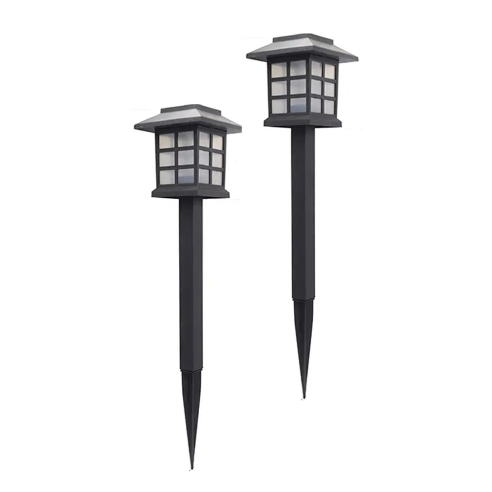 

2 Pieces Outdoor Solar Garden Color-Changing Ground Lawn Landscape Pathway Lights Yard Night Lamp Solar