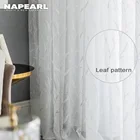 Занавески NAPEARL из вуали с вышивкой, шторы для спальни, для гостиной, прозрачные, на заказ