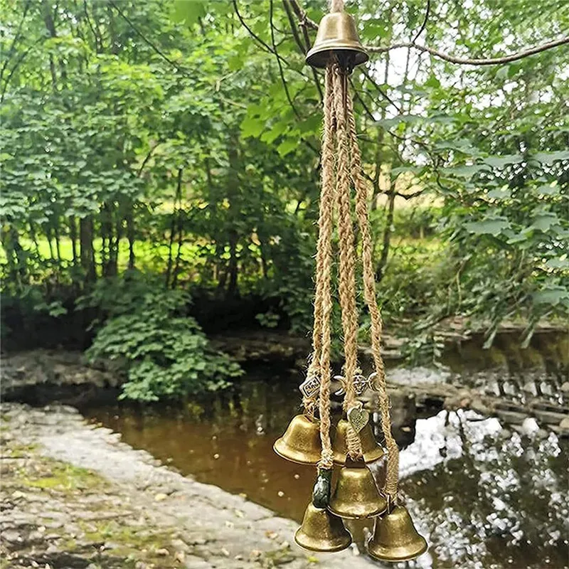 

1Pcs Antique Wind Chime Copper Yard Garden Outdoor Living Decoration Metal Wind Chimes Lucky Metal Bells Decoration Wall