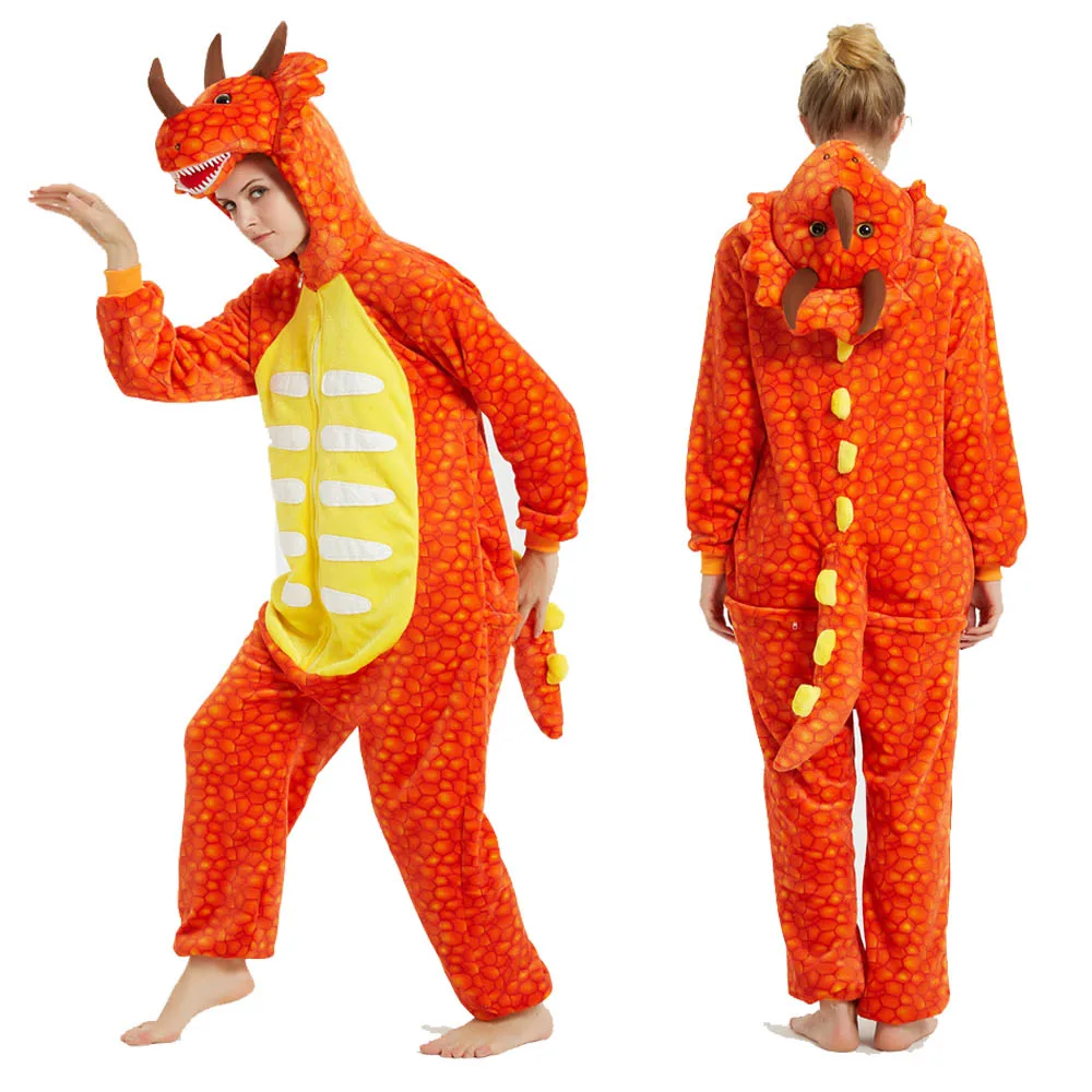Мужская Пижама Kigurumi Dragon 3D цельный комбинезон с капюшоном для взрослых 2020 |
