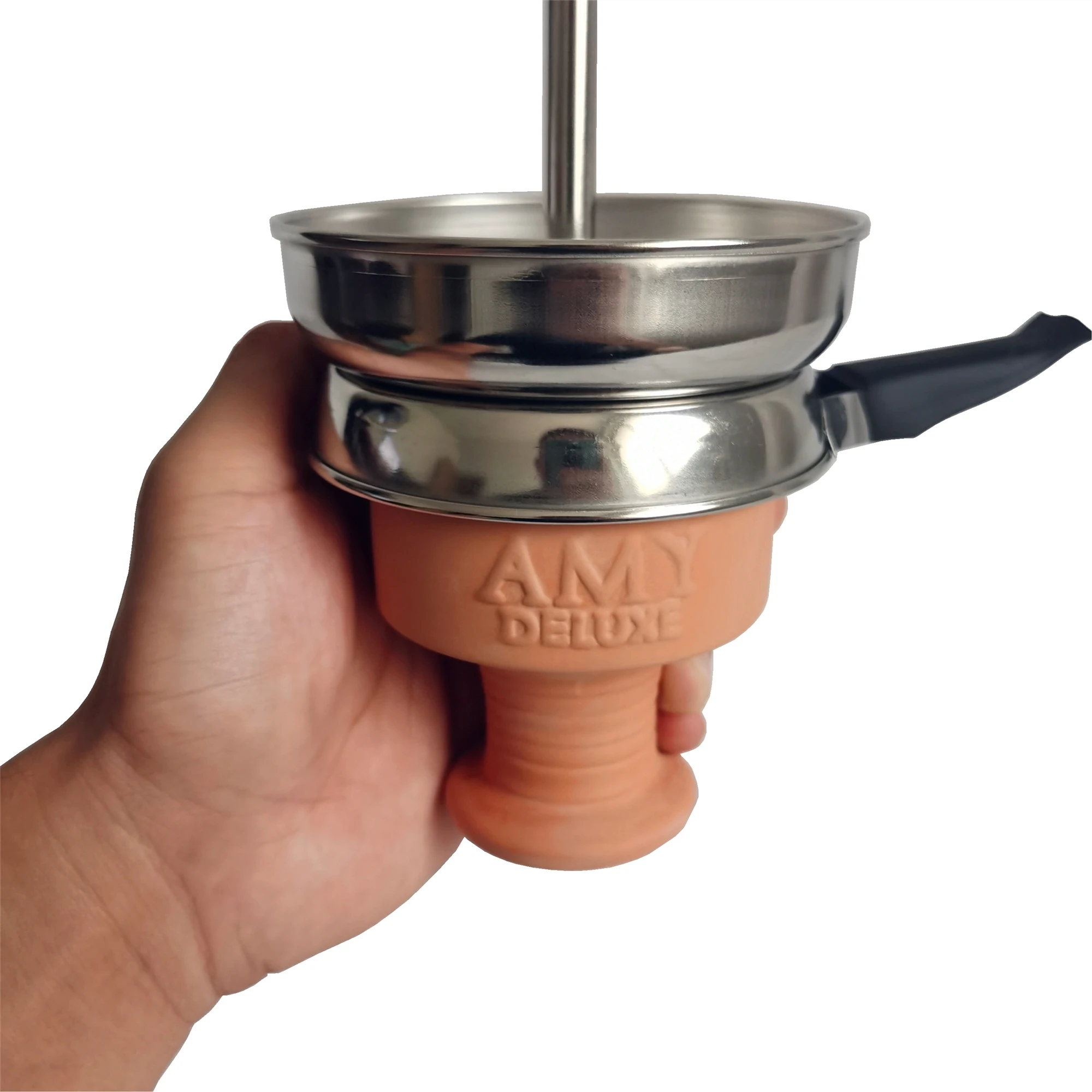 Творческий и удобный красный грязи Керамика пористый Phunnel чаша головка кальяна