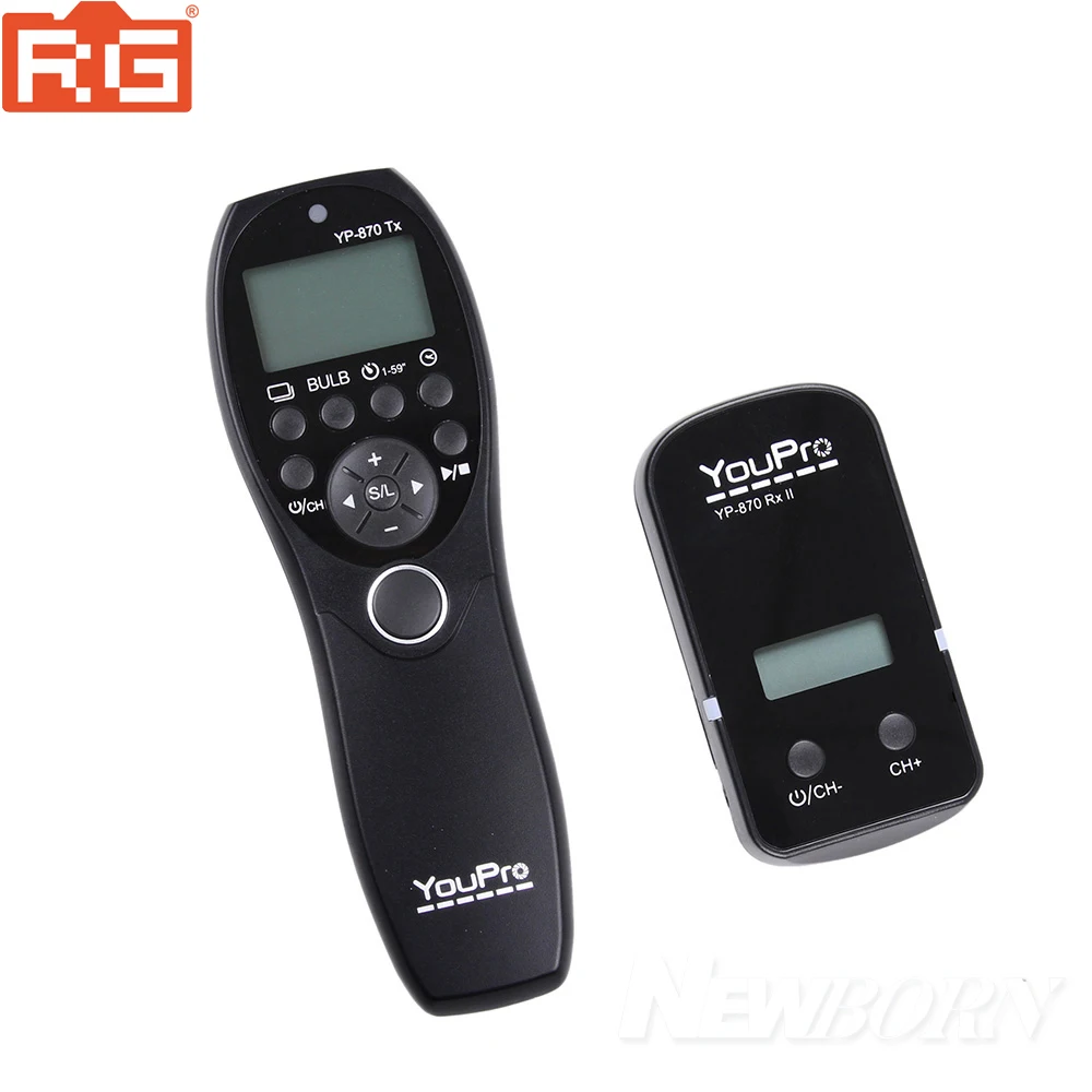 YP 870II 2 4G беспроводной пульт дистанционного управления ЖК Таймер спуска затвора