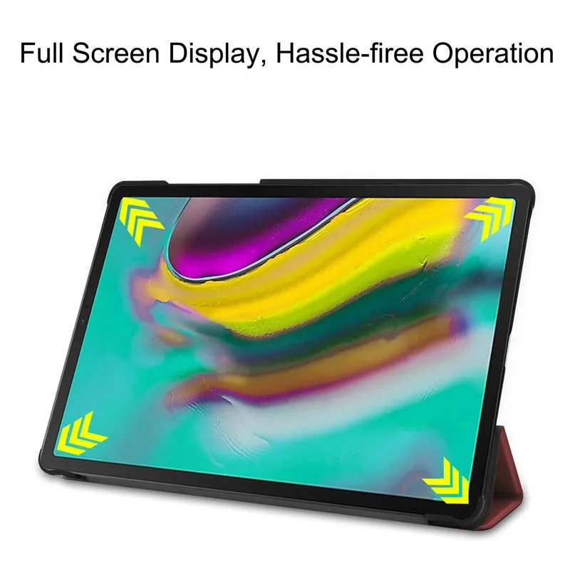 Ультратонкий кожаный чехол для samsung Galaxy Tab S5E, 10,5 дюймов, SM-T720, SM-T725, 3 раза, чехол-подставка KS0441