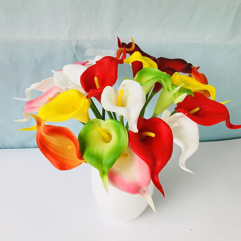 Искусственные искусственные цветы лилии Свадебный букет невесты сделай сам