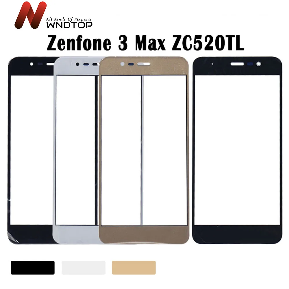 

AS009 For Asus Zenfone 3 Max ZC520TL X008D Mobile phone lcd Outer Touch Screen For ASUS ZC520TL Front Glass Lens Cover Panel Par