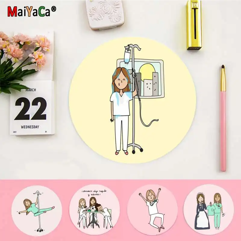 

Maiyaca Doctor Nurse Medical Medicine Health Customized laptop Gaming round mouse pad gaming Mousepad Rug For PC Laptop Notebook