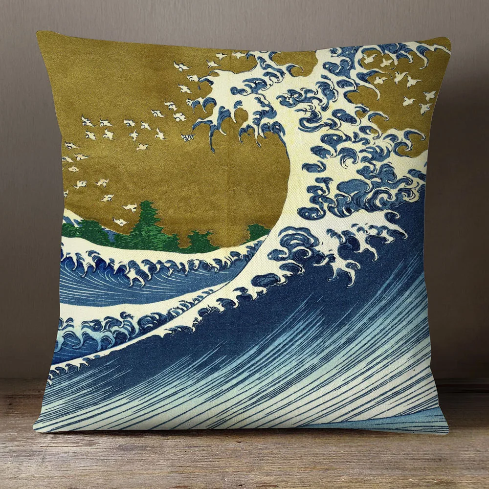 Наволочка для подушки в Восточном азиатском стиле наволочка с рисунком рыбы и