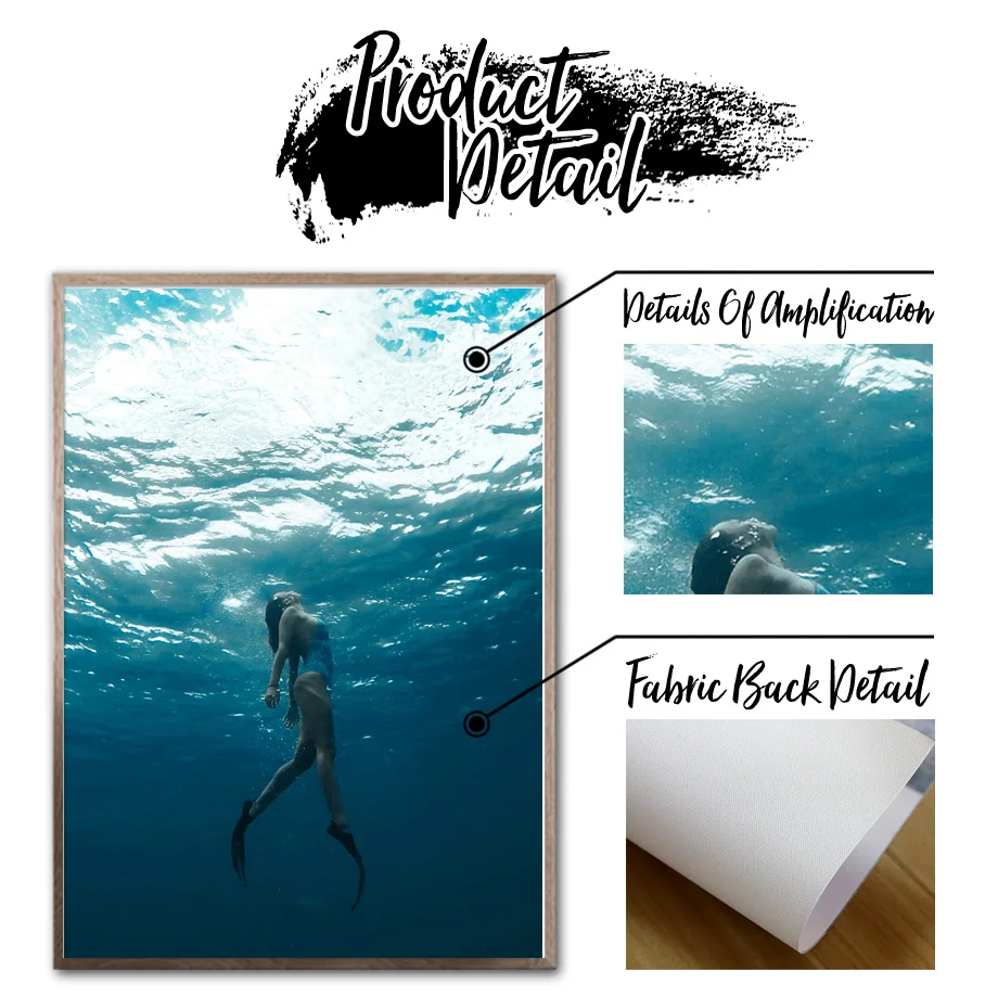 Картина на холсте с изображением кокосовой пальмы морской черепахи ныряющей