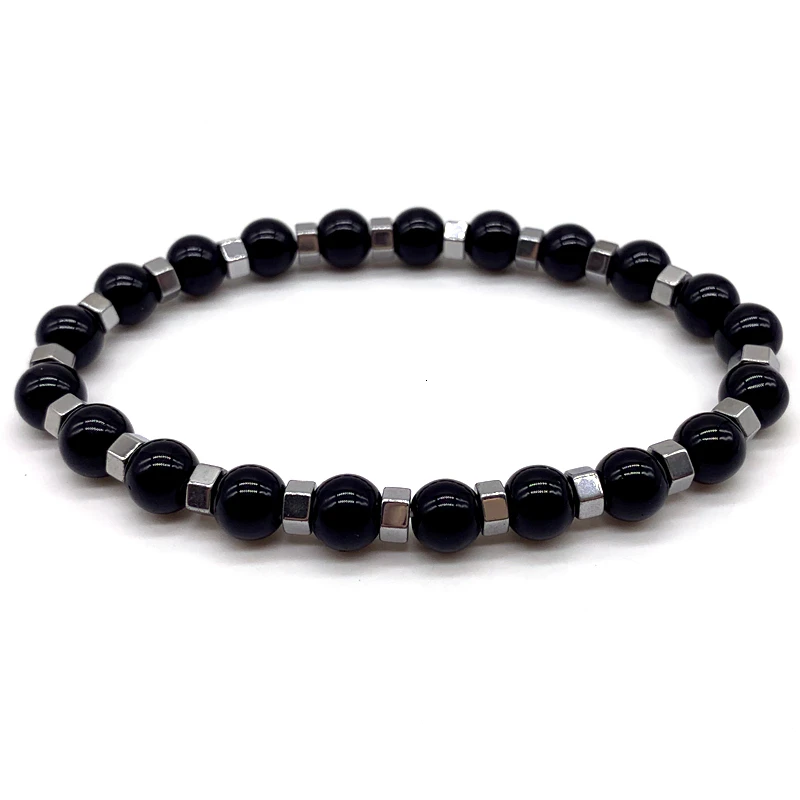 Классический женский браслет из натуральной лавы винтажный с тигровым глазом