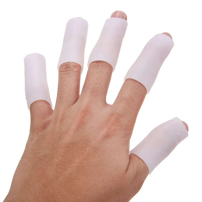 Силиконовая гелевая трубка для пальца 5 пар защитная рукава снятия трения