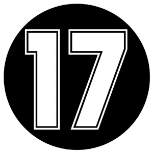 CS-1484#18*18см наклейки на авто Цифра 17 водонепроницаемые наклейки на машину наклейка для авто автонаклейка стикер этикеты винила наклейки стайлинга автомобилей украшения