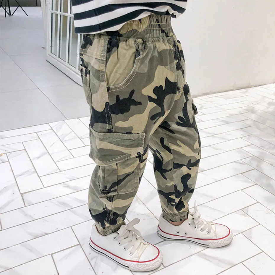 Брюки для мальчиков камуфляжные детские брюки карго осенние малышей Детская