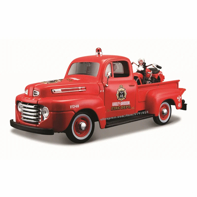 

Maisto 1:24 1936 EL Knucklehead 1948 Ford f-1 Pickup Alloy car model die-casting simulation car decoration collection gift toy