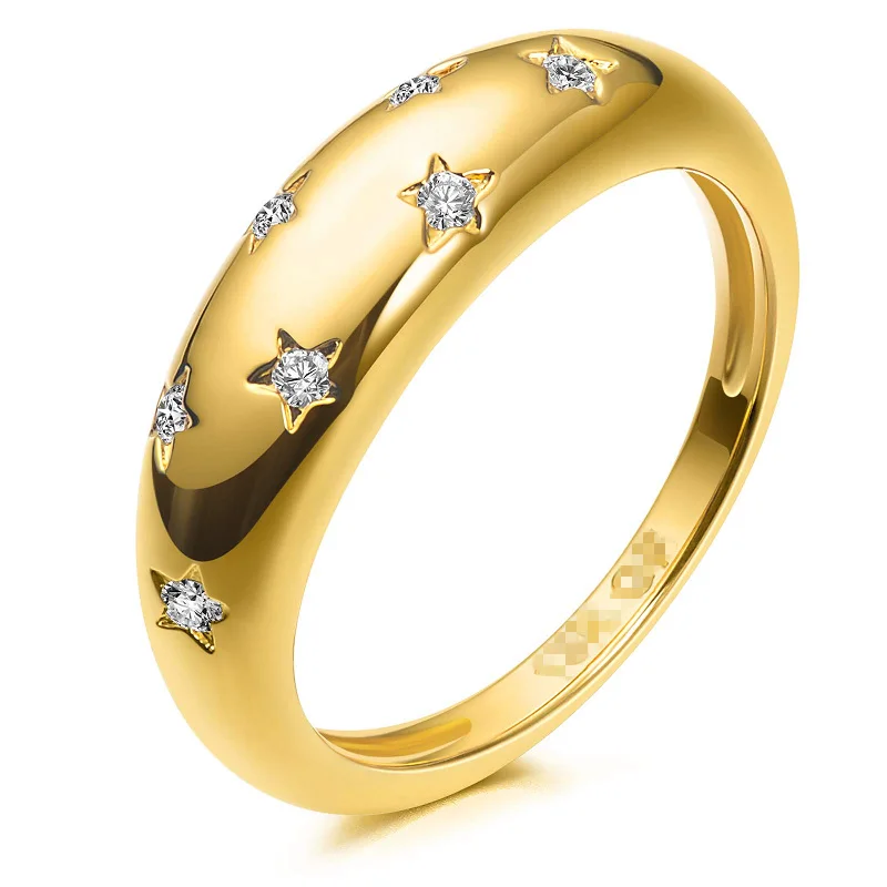 

Women's 2021 new product alloy golden five-pointed star ring star ring jewelry for female jewelry gift birthday gift gold