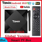 TX6S Android 10,0 ТВ коробка 4 Гб 64 Гб Allwinner H616 Tanix Android 10 QuadCore 6K двухъядерный процессор Wi-Fi TX6 медиа-проигрыватель Youtube