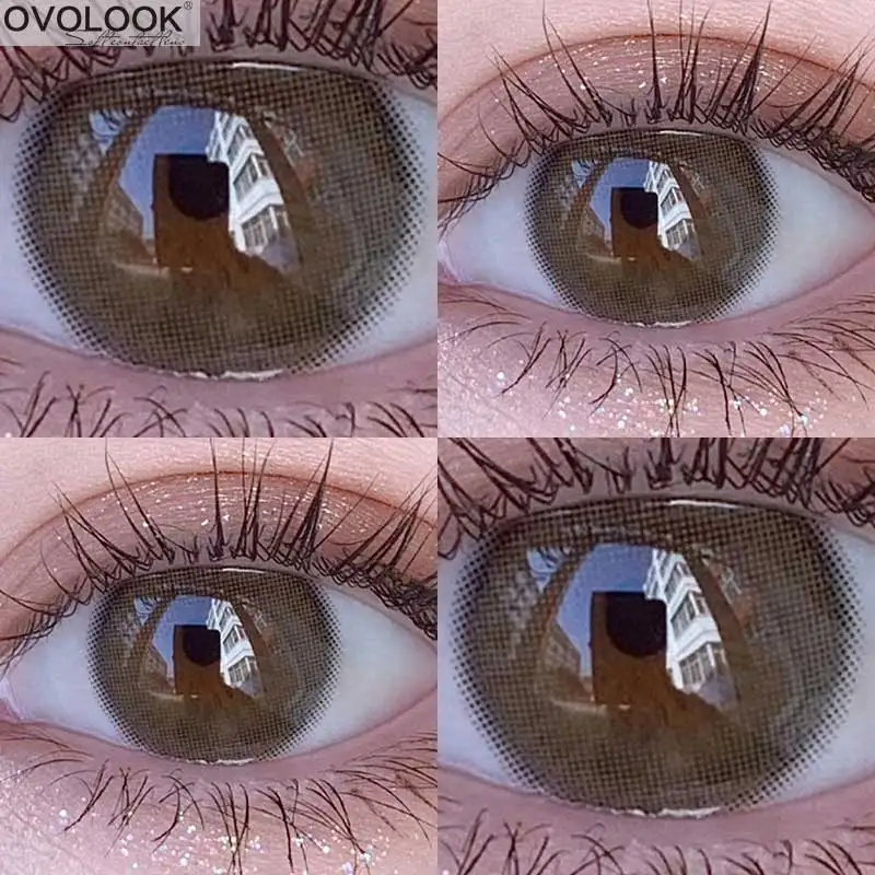 

OVOLOOK-1 Pair(2pcs) Lenses Contact Lenses for Eyes Colored Lenses for Myopia Yearly Natural Pupil Eye Contacts Eye Color Lens
