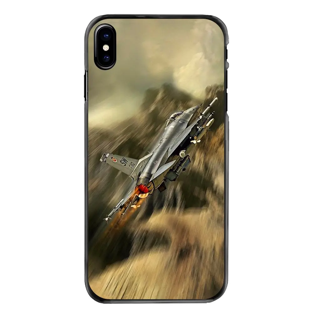 Fighting Falcon Fighter Aircraft War Plane Cell Phone Case For iPhone 4 4S 5 5S 5C SE 6 6S 7 8 Plus X XR XS Max iPod Touch |