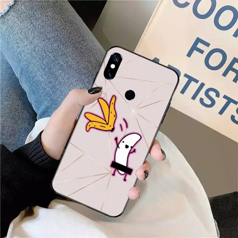 

Cute Cartoon Finger Funny Banana Phone Case For Xiaomi Redmi note 7 8 9 t max3 s 10 pro lite
