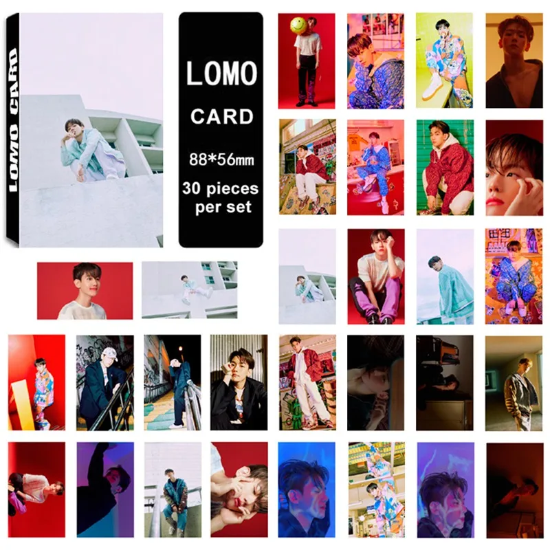 30 шт./компл. Kpop Exo BAEKHYUN 8-й альбом ломо-карты самодельная HD-бумага фотокарточка