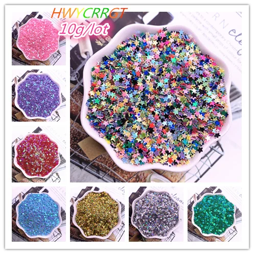 10000 шт./лот 3 мм блестки из ПВХ с пятиконечной звездой свободные пайетки для