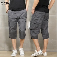 summer cargo shorts men calf length pants new casual pants mens loose outdoor sports cropped trousers plus size streetwear