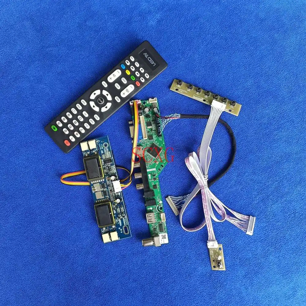 

USB VGA HDMI-compatible 4CCFL LCD display controller board Signal Analog 1024*768 DIY Kit20 Pin LVDS For M150X2/M150X3/QD15XL16