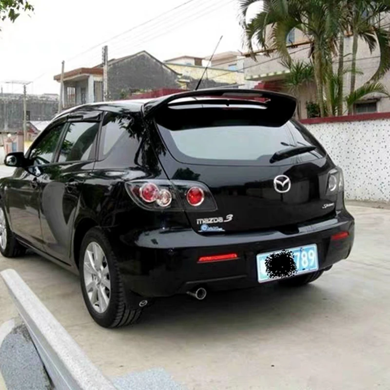 Для Mazda 3 спойлер 2006-2013 Mazda3 хэтчбек Высокое качество ABS Материал Автомобильный
