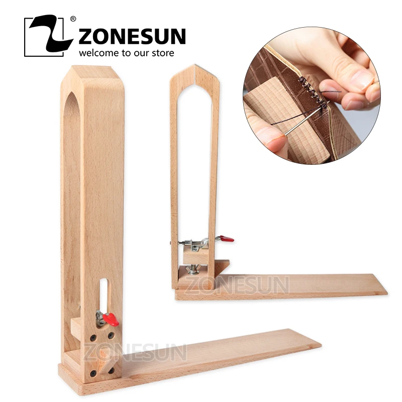 ZONESUN Wood Sewing Tools Leather Craft Retaining Clip DIY Hand Tool Set Table Desktop Stitching Lacing Pony Horse Clamp | Дом и сад