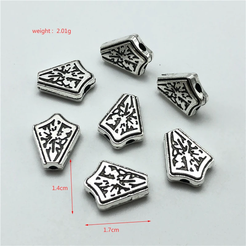 

10pcs shield shape double hole connection for jewelry making DIY handmade prayer beads bracelet necklace rosary accessories