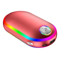 newest 10000mah usb rechargeable electric hand warmer winter double side heating mini long life pocket power bank 4 in 1